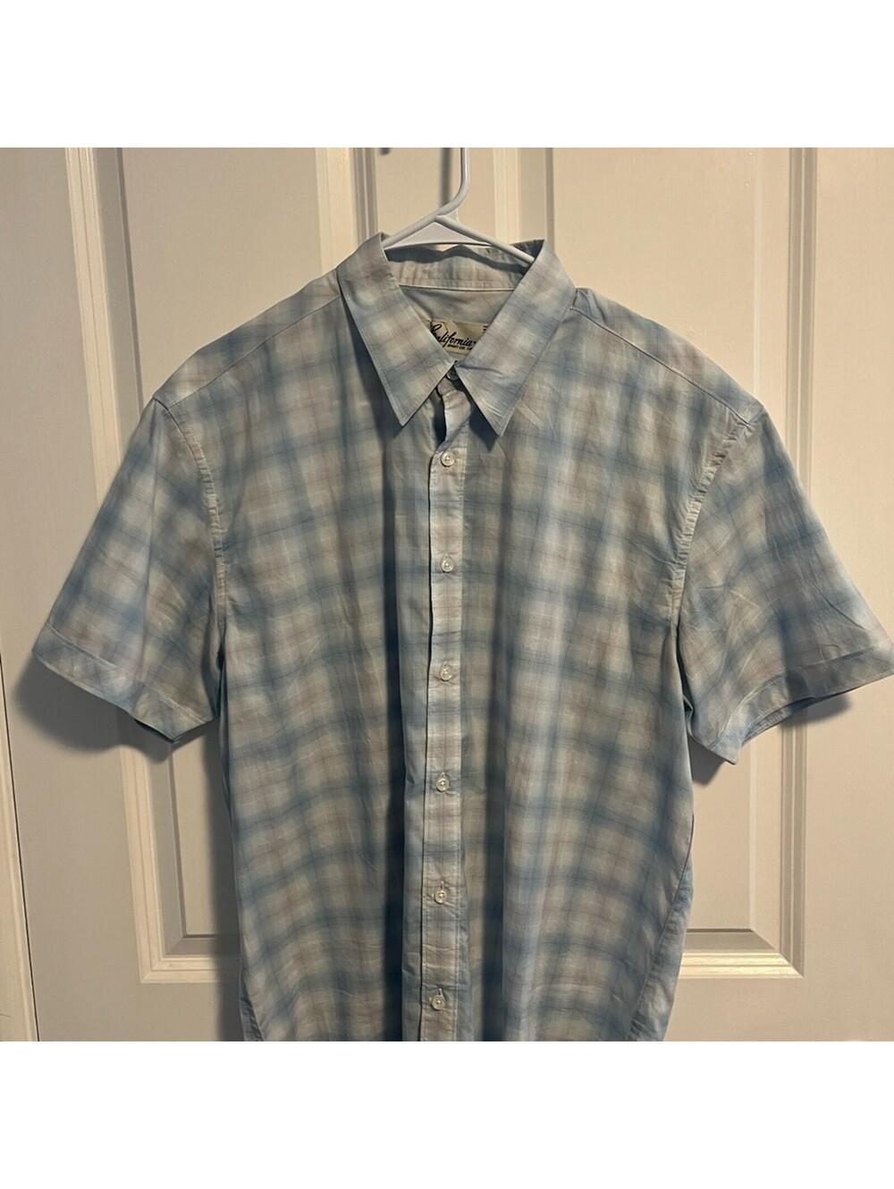 California Shirt Co. Men’s Short Sleeve Button Down Casual Shirt Size Large
